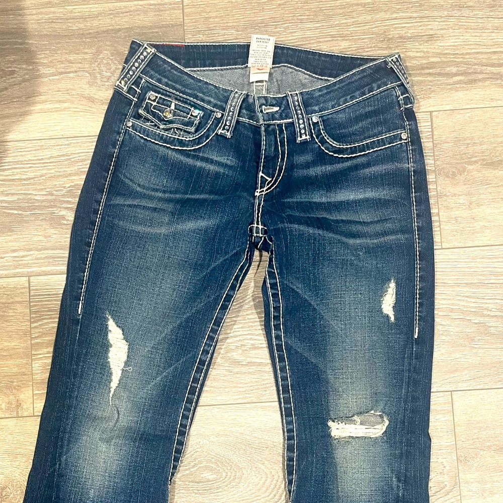 True Religion Jeans With Sworski Crustal Like new